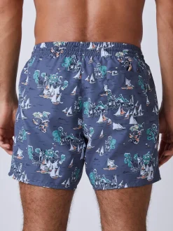 Gris - Short de bain BOSS Piranha imprimé