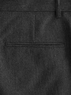 Gris - Slim Fit (Slim Fit) - Pantalon élégant uni sur le devant