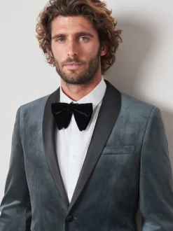 Gris - Slim Fit (Slim Fit) - Blazer en velours