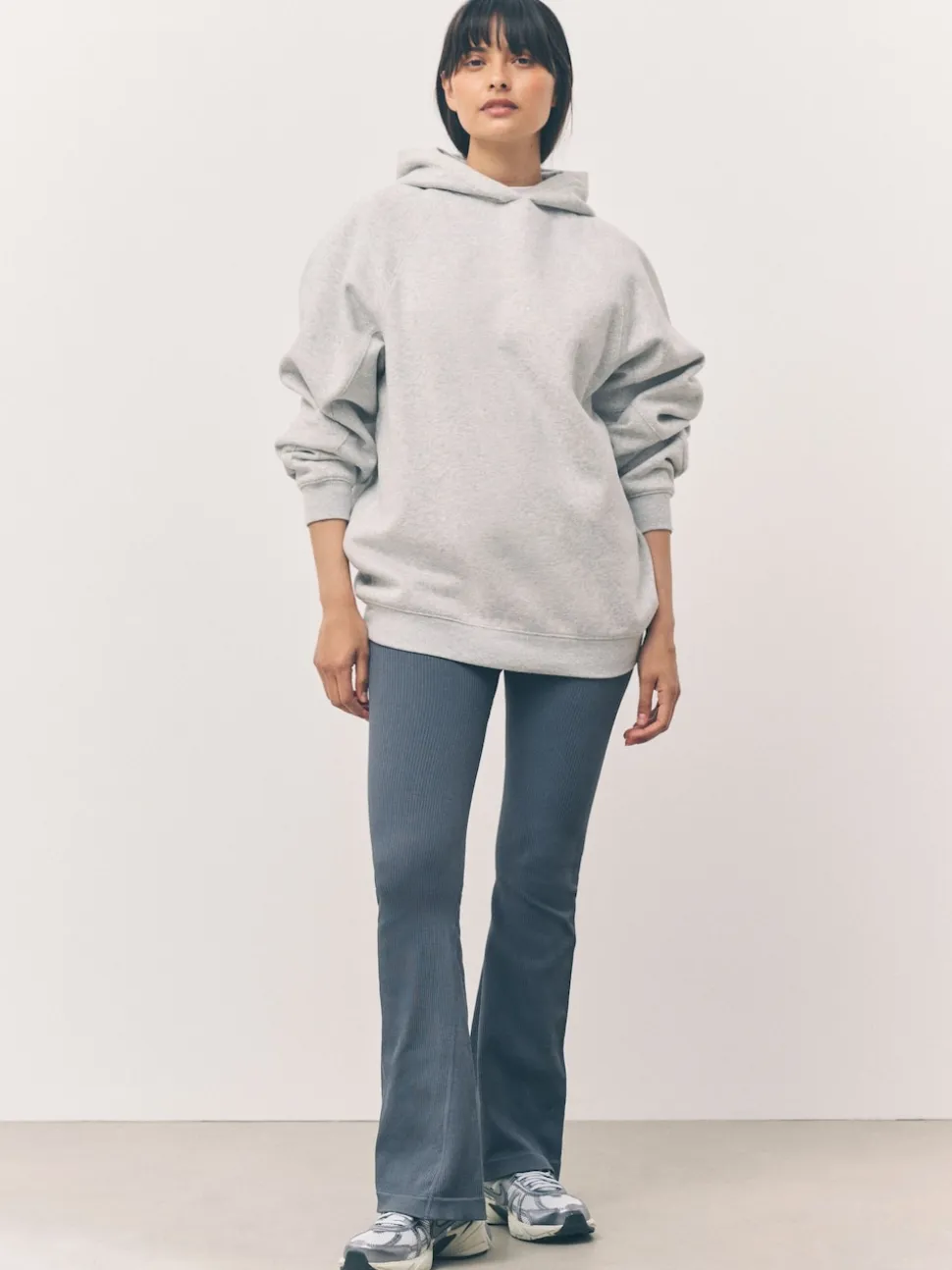 Gris - Sweat à capuche long épais décontracté