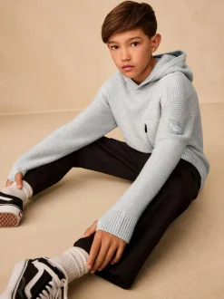 Gris - Sweat-shirt à capuche en maille utilitaire (3-16ans)