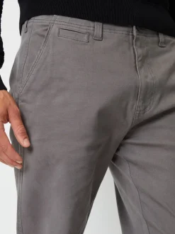 Gris - Threadbare Coupe droite Canvas Pantalons With Extensible