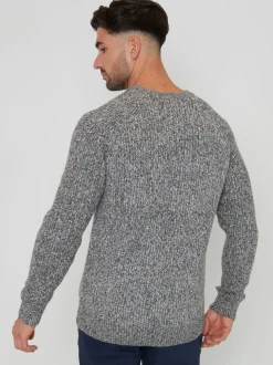 Gris - Threadbare Manches raglan Col rond Pull