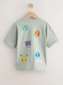 Gris - T-shirt Pokemon imprimé dos multicolore (4-14ans)