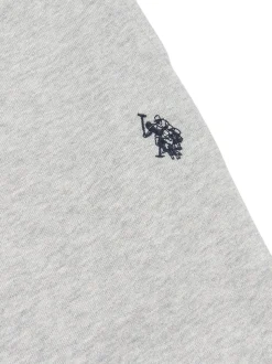 Gris - US Polo Assn Double Horsemen Sweat homme Shorts 100% coton