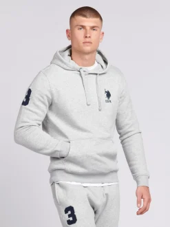 Gris - U.S. Polo Assn. Sweat à capuche Classic Fit Player homme 3 % 100à capuche