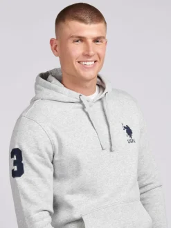 Gris - U.S. Polo Assn. Sweat à capuche Classic Fit Player homme 3 % 100à capuche