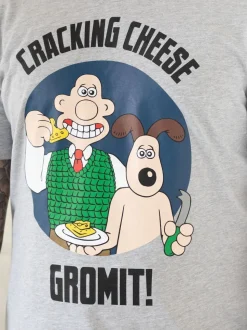 Gris - Vanilla Underground Hommes Wallace et Gromit 100Pyjama en coton à 100