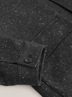 Gris - Veste à Chevrons texturée en laine