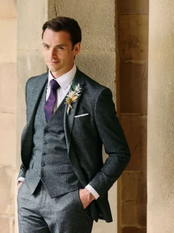 Gris - Veste de costume texturée Skopes Fox habillée