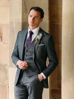 Gris - Veste de costume texturée Skopes Fox habillée