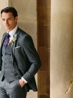 Gris - Veste de costume texturée Skopes Fox habillée