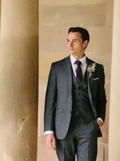 Gris - Veste de costume texturée Skopes Fox habillée