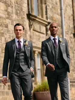 Gris - Veste de costume texturée Skopes Fox habillée