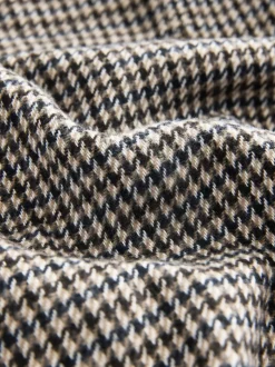 Gris - Veste élégante à deux poches en dents de poule