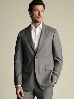 Gris - Veste slim Charles Tyrwhitt Sharkskin