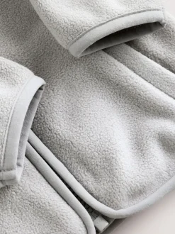 Gris - Veste zippée bébé en micro polaire (0mois-2ans)