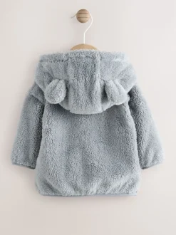 Gris - Veste zippée en polaire bébé