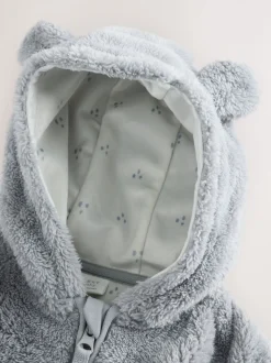 Gris - Veste zippée en polaire bébé