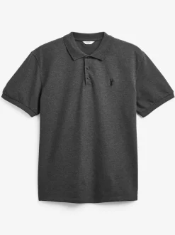 Gris anthracite - Ajustement régulier - Polo Manches courtes Pique