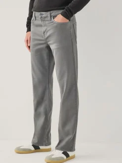 Gris anthracite - Ajustement droit - Jeans stretch de confort