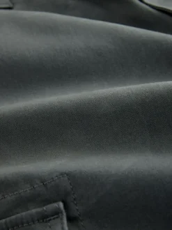 Gris anthracite - Coupe ample - Pantalon cargo stretch en coton