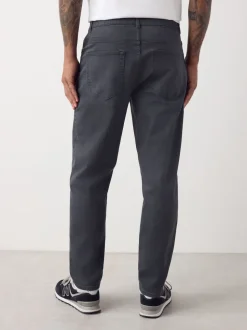 Gris anthracite - Jeansextensible classique coupe fuselée régulière