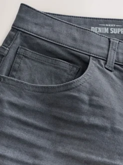 Gris anthracite - Jeansextensible classique coupe fuselée régulière