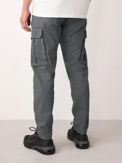Gris anthracite - Skinny Fit (Skinny Fit) - Pantalon cargo stretch en coton