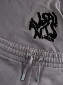 Gris anthracite/floqué - Ensemble t-shirt et short en molleton smALLSAINTS Orlando