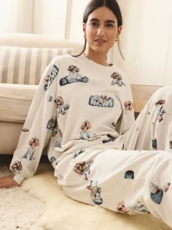 Gris Charlie le Cockapoo - Pyjama à manches longues