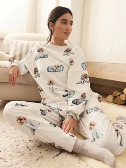 Gris Charlie le Cockapoo - Pyjama à manches longues