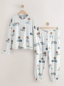 Gris Charlie le Cockapoo - Pyjama à manches longues