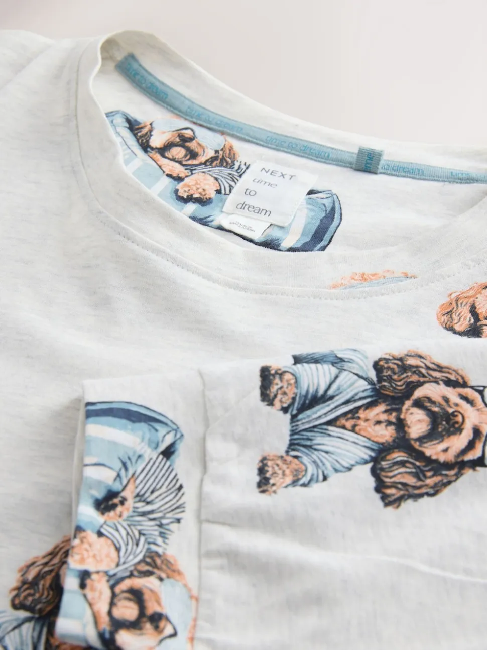 Gris Charlie le Cockapoo - Pyjama à manches longues