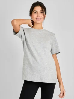 Gris chiné - T-shirt de maternité oversize JoJo Maman Bébé