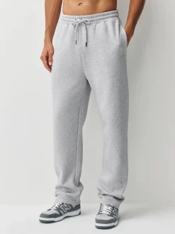 Gris chiné/bleu marine - Lot de 2 pantalons de jogging épais à dos brosse droit