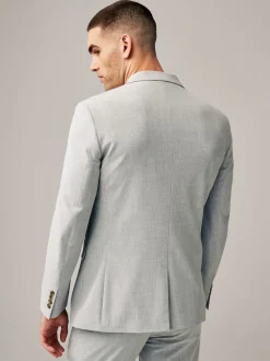 Gris clair - Ajustement régulier - Veste de costume stretch Motionflex