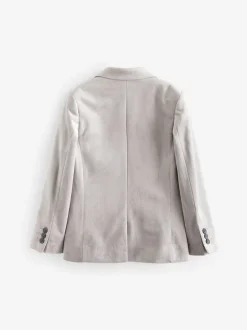 Gris clair - Blazer en velours (3-16ans)