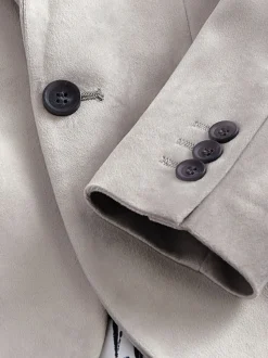 Gris clair - Blazer en velours (3-16ans)