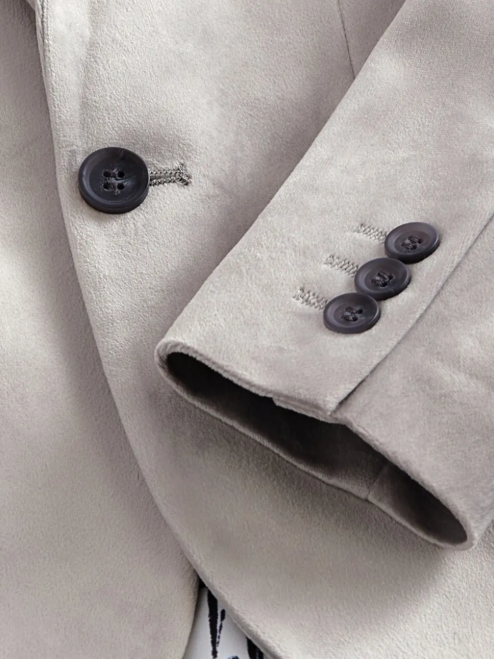 Gris clair - Blazer en velours (3-16ans)