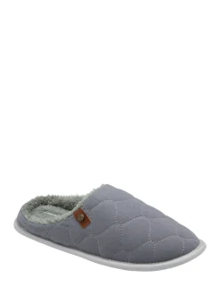 Gris clair - Chaussons mules matelassés Dunlop homme