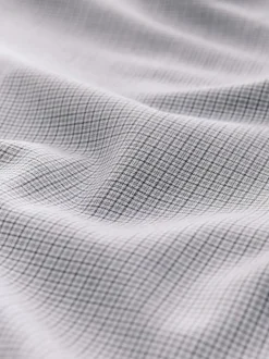 Gris clair - Chemise à manches longues élégante à carreaux 100% coton