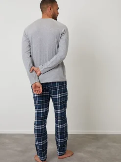 Gris clair - Ensemble pyjama Threadbare Blend manches longues