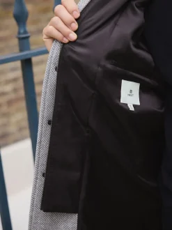 Gris clair - Gilet en laine à chevrons Manteau matelassé