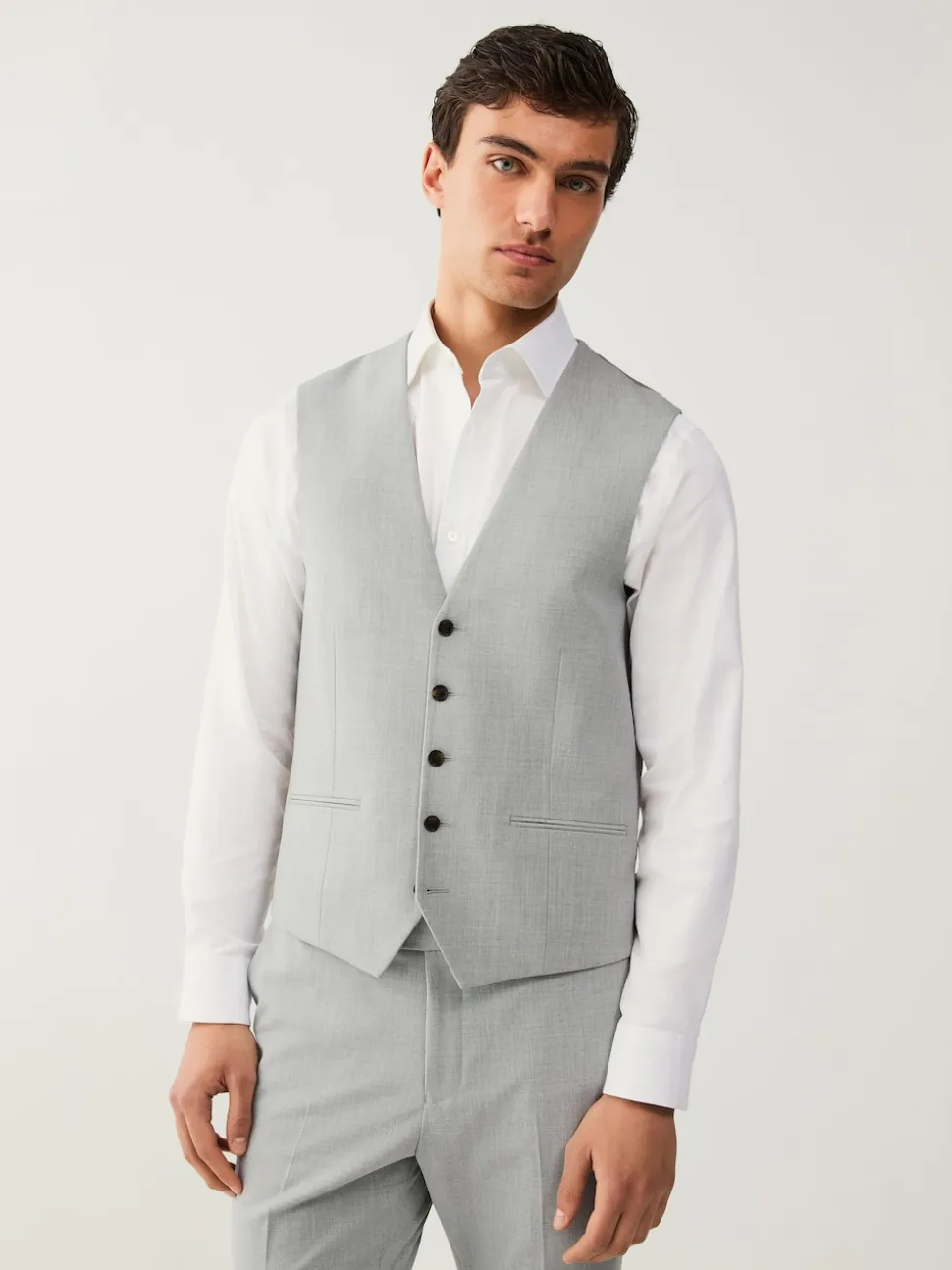 Gris clair - Gilet extensible Motionflex à coupe régulière