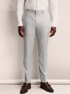 Gris clair - Moulant - Pantalons extensibles à taille élastiquée Motionflex