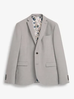 Gris clair - Slim Fit (Slim Fit) - Veste de costume stretch Motionflex