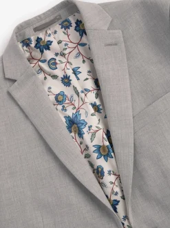 Gris clair - Slim Fit (Slim Fit) - Veste de costume stretch Motionflex