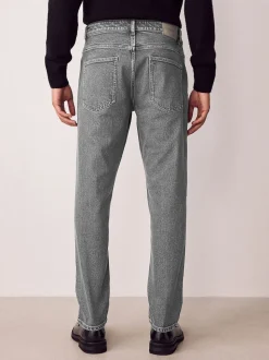 Gris clair - Slim Fit (Slim Fit) - délavé vintage Denim Jeans