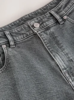 Gris clair - Slim Fit (Slim Fit) - délavé vintage Denim Jeans